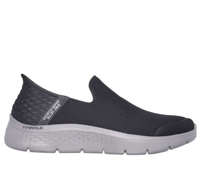 SKECHERS MEN&#39;S SLIP-INS GO WALK FLEX-DARK GREY, Size: 9