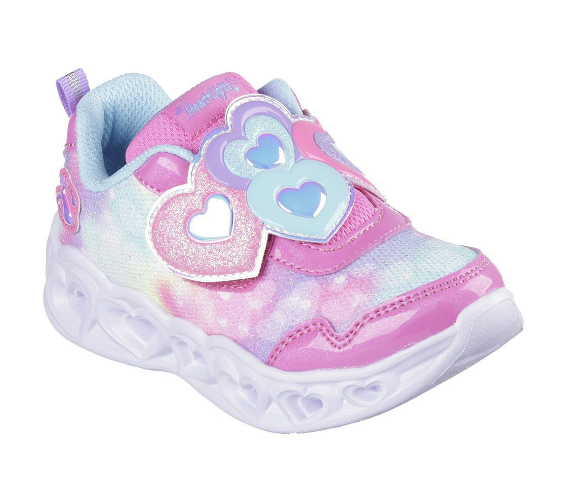 SKECHERS S LIGHTS HEART LIGHTS - LOVIN REFLECTION, Color: Pink/Turquoise, Size: 5