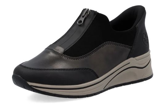 RIEKER WOMEN&#39;S WIDE N9553-25, Color: Brown Combination, Size: 37 (Us 6)