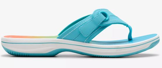 CLARKS WOMEN&#39;S SANDAL BREEZE REYNA TURQUOISE OMBRE, Color: Turquoise Ombre, Size: 7