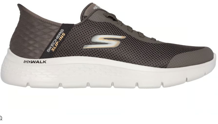 SKECHERS MEN&#39;S SLIP-INS GO WALK FLEX - HANDS UP BROWN, Color: Brown, Size: 8