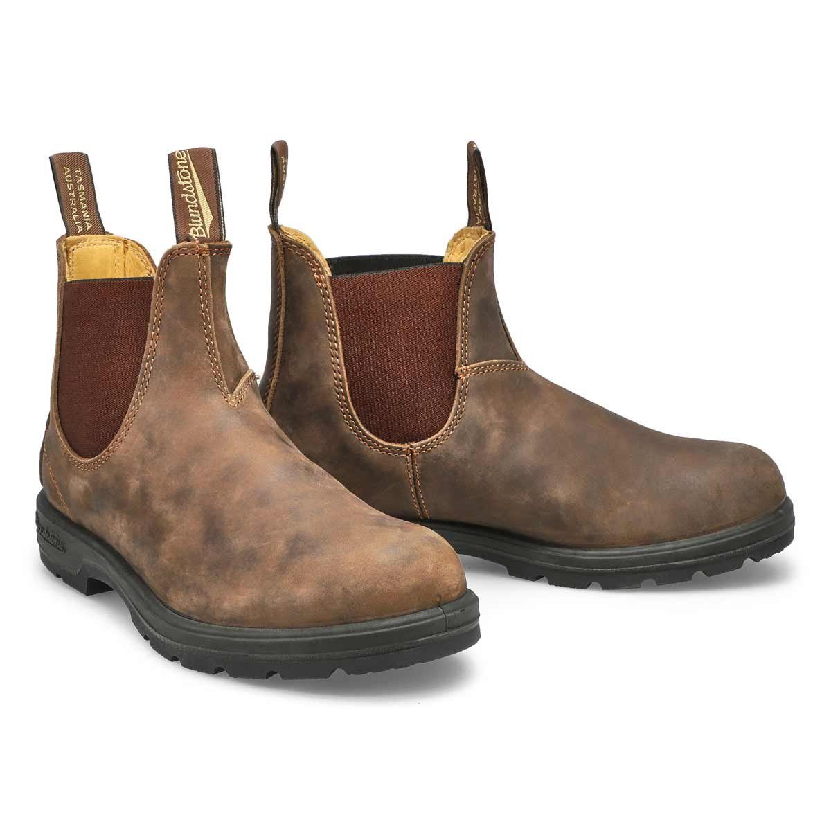 BLUNDSTONE 585 - CLASSIC RUSTIC BROWN, Color: RUSTIC BROWN, Size: 3.5AUS/6.5US
