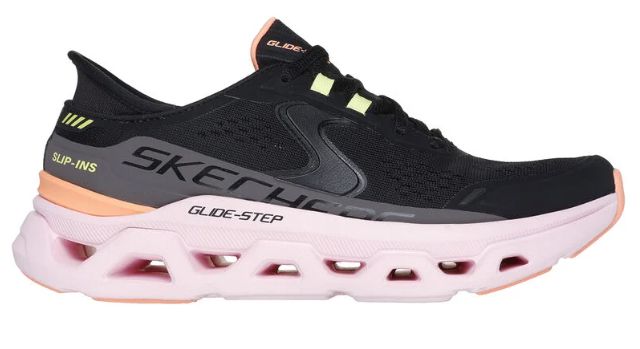 SKECHERS WOMEN&#39;S SLIP INS GLIDE-STEP ALTUS BLACK/MULTI, Color: Black/Multi, Size: 7