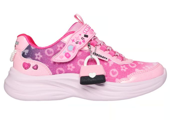 SKECHERS GIRLS POWER JAMS 2.0, Color: Pink/Multi, Size: 11