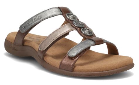 TAOS WOMEN&#39;S SANDAL PRIZE 4 METALLIC MULTI, Color: Metallic Multi, Size: 8