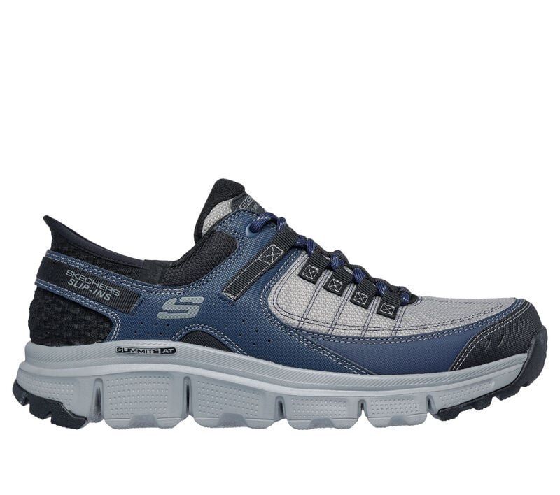SKECHERS SLIP-INS SUMMITS AT, Color: Grey/Navy, Size: 8