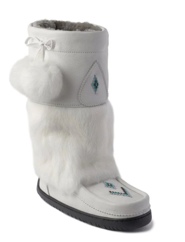 Manitobah Spirit Grain Mukluk, Color: White, Size: 7