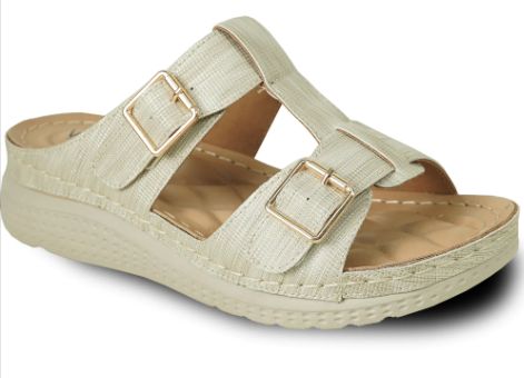 Vangelo Women&#39;s Comfort Sandal Cathy-1 Beige, Color: Beige, Size: 37/6US