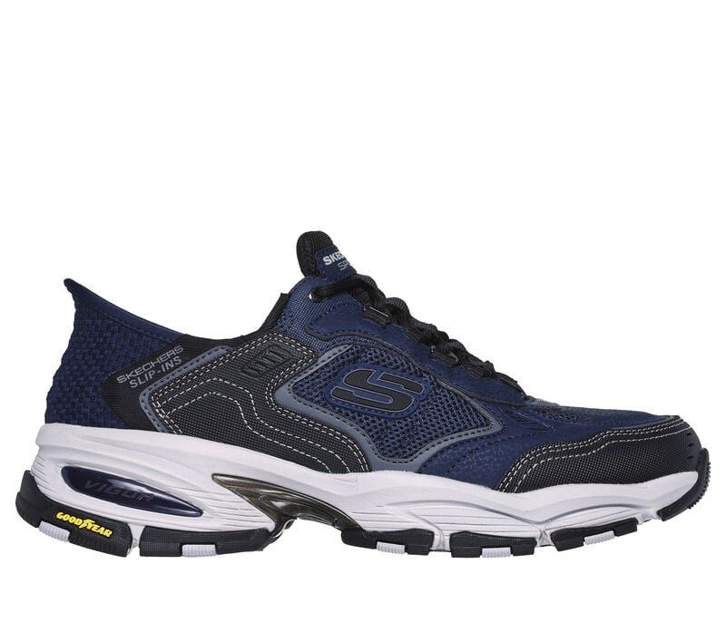 SKECHERS SLIP-INS VIGOR 3.0, Color: Navy/Black, Size: 9, Width: Wide