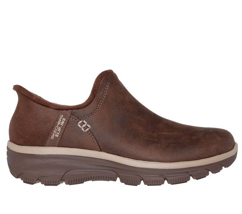 SKECHERS SLIP IN EASY GOING-MODERN HOUR CHOCOLATE, Size: 7