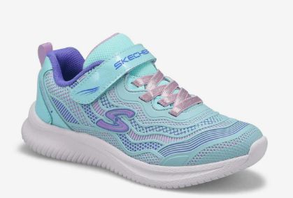 Skechers Tough Tech Girls Jumpsters Aqua/Purple, Color: Aqua/Purple, Size: 10.5