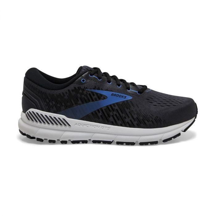 BROOKS MENS ADDICTION GTS 15 INDIA INK/BLACK/BLUE, Color: INDIA INK/ BLACK/ BLUE, Size: 8, Width: 2E