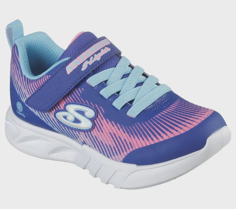 SKECHERS FLICKER FLASH-LIGHT TAKEOVER NAVY/MULTI, Size: 11