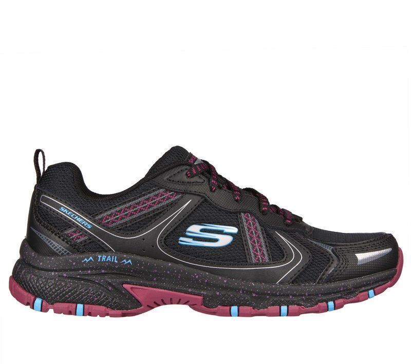 SKECHERS WOMEN&#39;S HILLCREST-VAST ADVENTURE BLACK/PURPLE, Size: 6