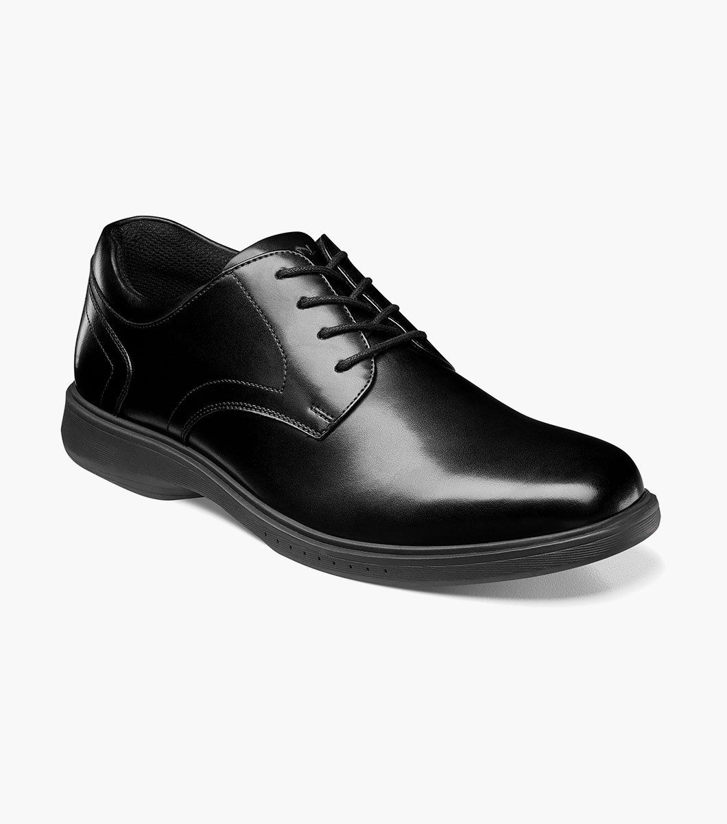 NUNN BUSH KORE PRO PLAIN TOE OXFORD, Color: Black, Size: 8W