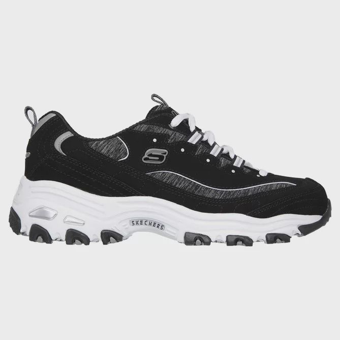 SKECHERS WOMEN&#39;S D&#39;LITES-ME TIME BLACK/WHITE, Size: 6