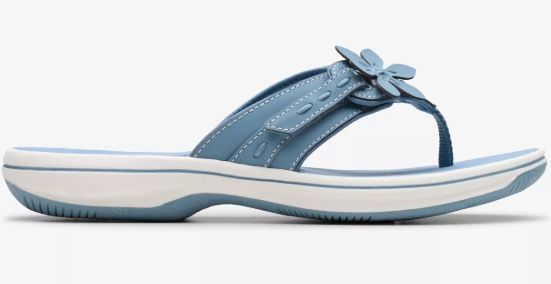 CLARKS WOMEN&#39;S SANDAL BREEZE OPAL 81780 DENIM, Color: Denim, Size: 7