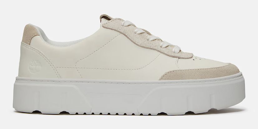 TIMBERLAND WOMEN&#39;S LAUREL COURT LOW LACE UP SNEAKER, Color: Natural, Size: 6