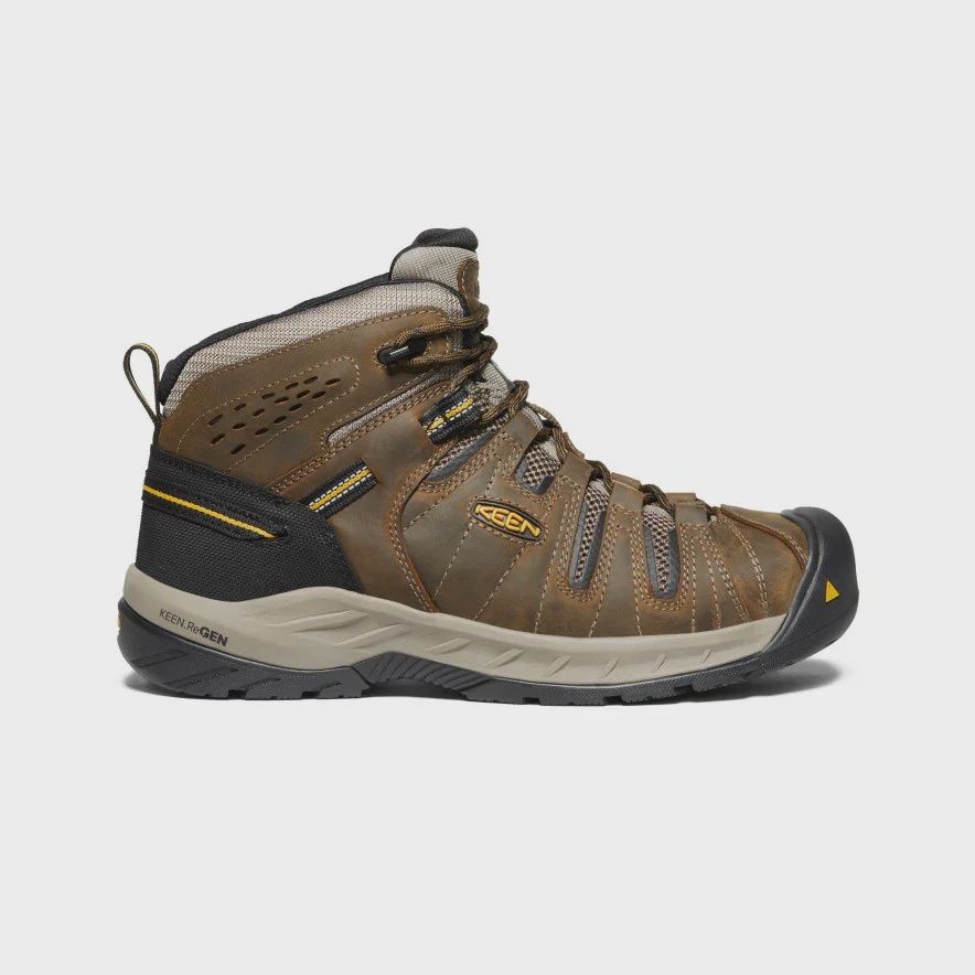 KEEN MENS CSA FLINT II MID, Color: Cascade Brown/Golden Rod, Size: 8, Width: D