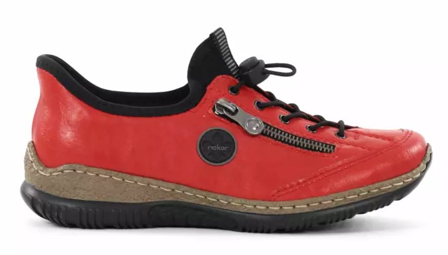 RIEKER WOMEN&#39;S READY2GO SHOE - RED, Size: 37 (US 6)