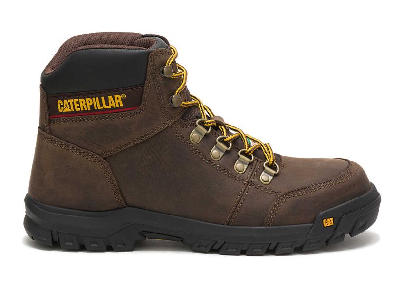 CATS MEN&#39;S OUTLINE ST CSA STEEL TOE SEAL BROWN, Size: 8.5W