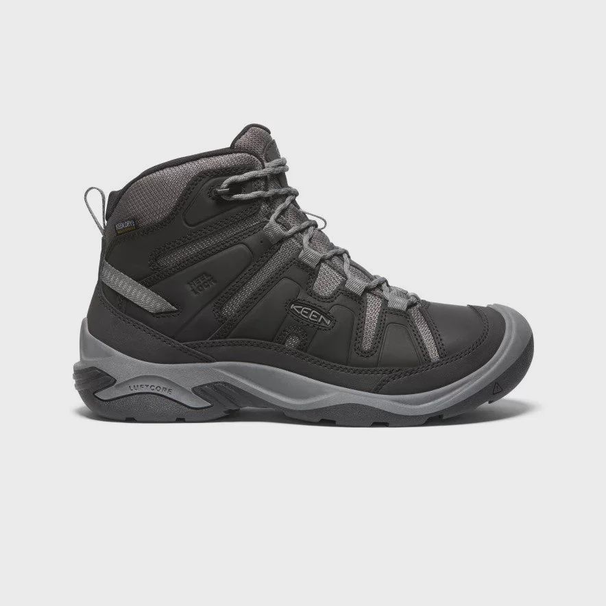 KEEN CIRCADIA MID WP BLACK/STEEL GREY, Size: 8