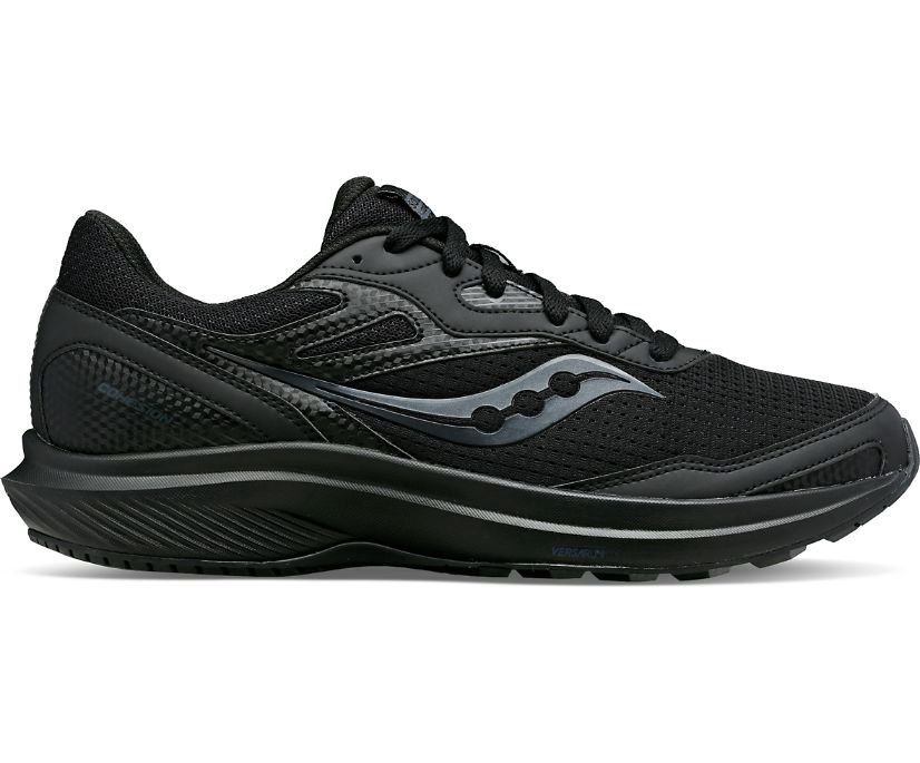 SAUCONY WOMEN'S COHESION 16 BLACK WIDE, Color: Black, Size: 7W
