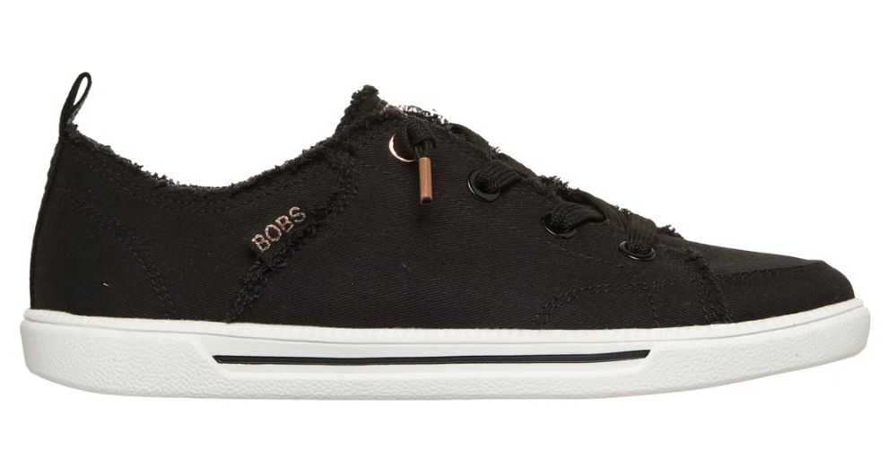 SKECHERS WOMEN&#39;S BOBS B CUTE 2.0 WIDE, Color: BLACK, Size: 7, Width: Wide