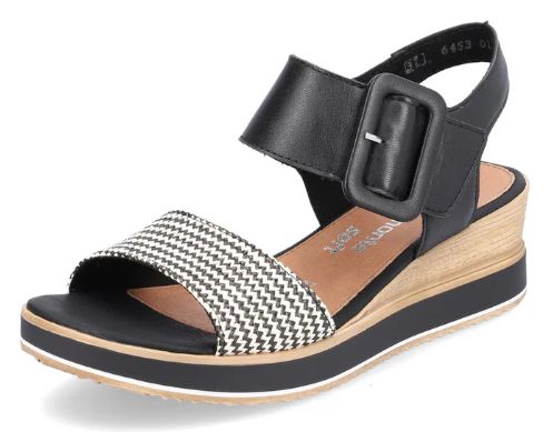 REMONTE SANDAL D6453-01 BLACK COMBO, Color: Black Combo, Size: 38 (Us 7)