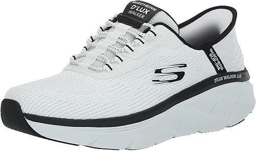 SKECHERS SLIP-INS D&#39;LUX WALKER 2.0 - REZINATE, Color: White/Black, Size: 8