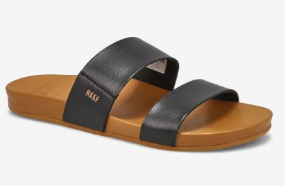 REEF WOMEN&#39;S CUSHION VISTA RF0A3OKSBLN BLACK/NATURAL, Color: Black/Natural, Size: 7