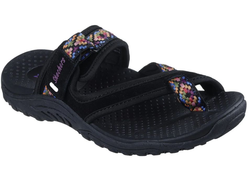 SKECHERS REGGAE DAY-DREAMERS, Color: Black/Multi, Size: 7