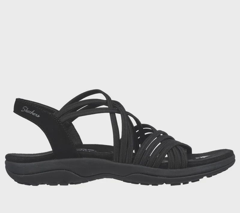SKECHERS REGGAE SLIM - SUNNYSIDE, Color: Black, Size: 6