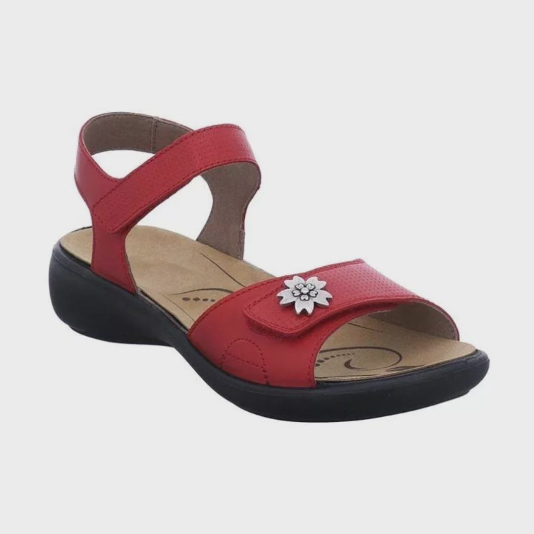 Romika Velcro Strap Sandal - Ibiza 115, Color: Red, Size: 38 (Us 7)