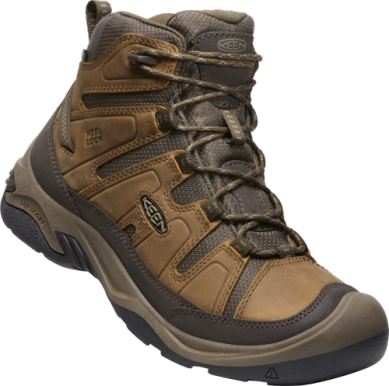 KEEN CIRCADIA MID WP WIDE, Color: Bison/Brindle, Size: 9 W