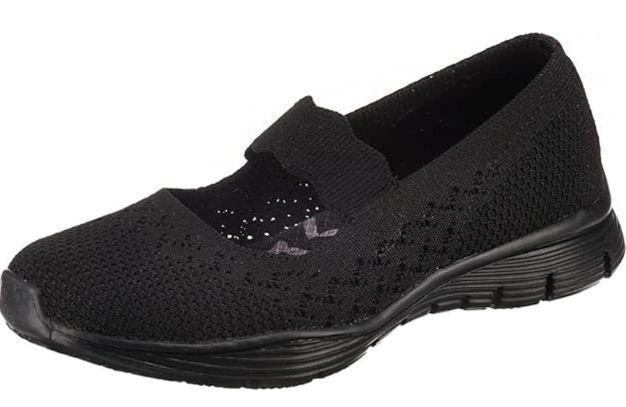 SKECHERS WOMEN&#39;S SEAGER - POWER HITTER, Color: Black, Size: 6