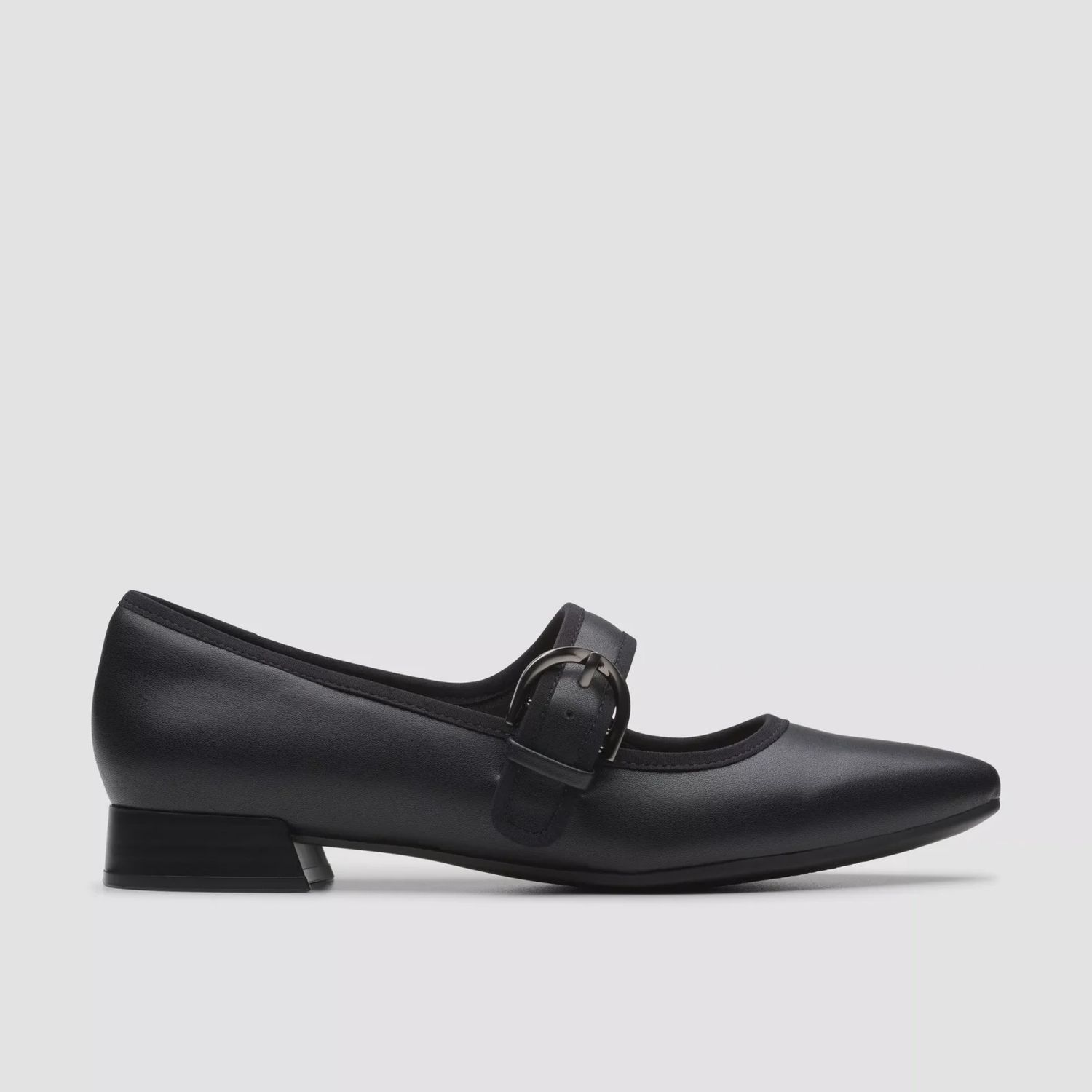 CLARKS NATALYN MAY - BLACK LEATHER MARY JANE, Size: 7