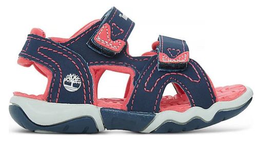 Timberland Youth Adventure Seeker Strap Sandal Navy/Pink, Color: Navy/Pink, Size: 1