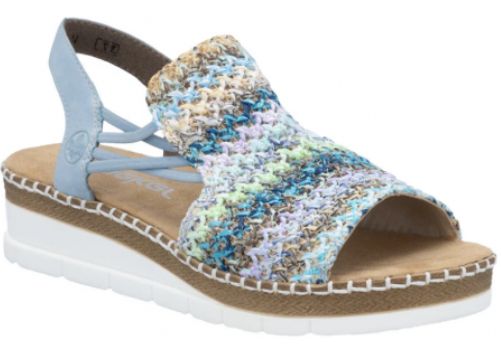 RIEKER WOMEN&#39;S SANDAL MULTI V1241-91, Color: Multi, Size: 38 (Us 7)