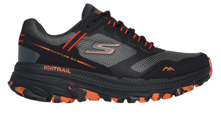 Skechers Men&#39;s Go Run Trail Altitude 2.0 Black/Orange, Color: Black/Orange, Size: 8