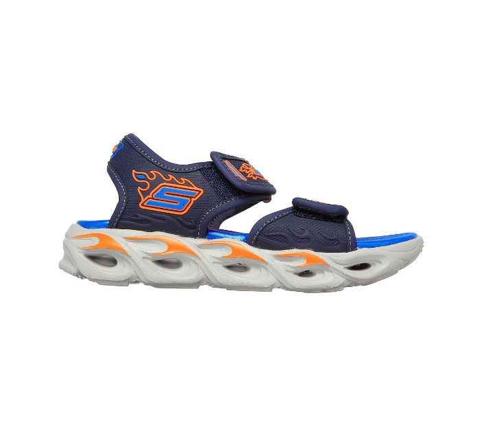 Children&#39;s Skechers - Thermo Splash: Heat Flo, Color: Navy/Orange, Size: 1