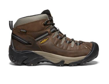 KEEN MENS TARGHEE II MID WP SHITAKE/BRINDLE, Color: Shitake/Brindle, Size: 9