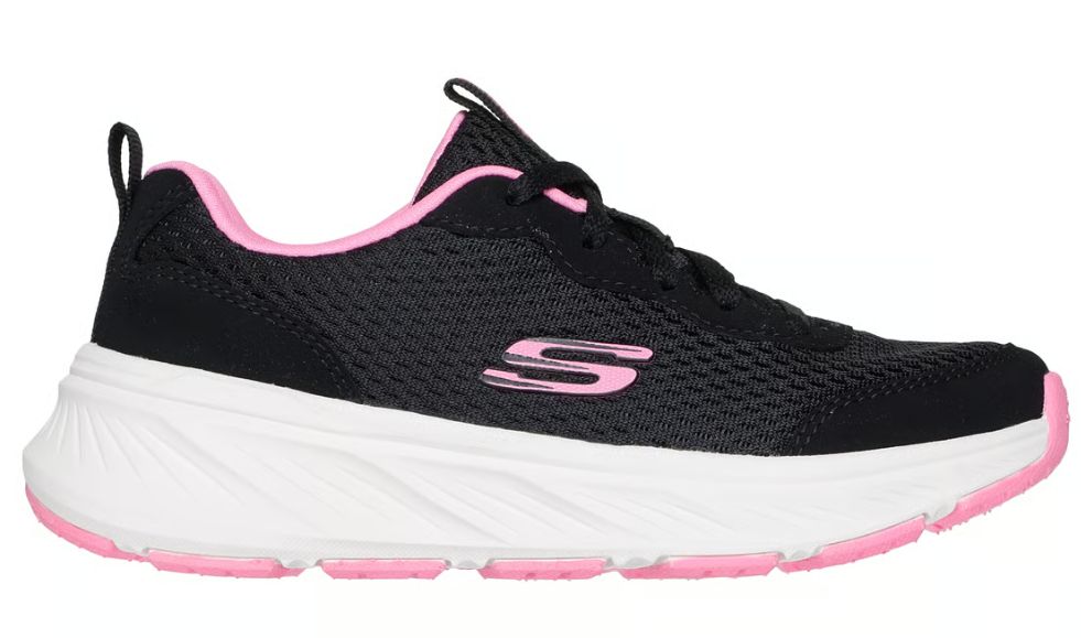 SKECHERS GIRL&#39;S EDGERIDE, Color: Black/Pink, Size: 3.5