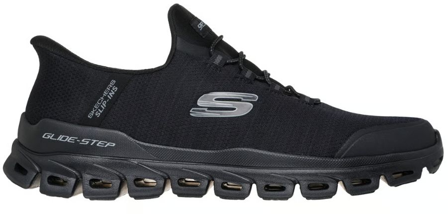 SKECHERS MEN&#39;S SLIP INS GLIDE STEP ZEFYR WIDE BLACK, Color: Black, Size: 8 W