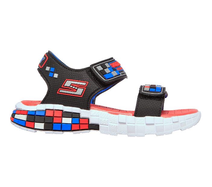 Children&#39;s Skechers - Mega Craft: Cubosandal, Color: Black/Red, Size: 11