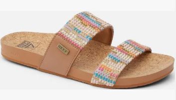 REEF WOMEN&#39;S CUSHION VISTA SANDAL CJ7137 BEACHY WOVEN, Color: Beachy Woven, Size: 7