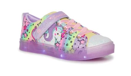 Skechers Winkle Toes Unicorn Burst Lav/Multi, Color: Lavender/Multi, Size: 11