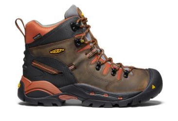 KEEN MEN&#39;S PITTSBURGH 6&quot; WP (SOFT TOE), Color: Cascade Brown/Bombay Brown, Size: 10