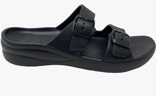 Dawgs Women&#39;s Z 2-Strap Black, Color: Black, Size: 7