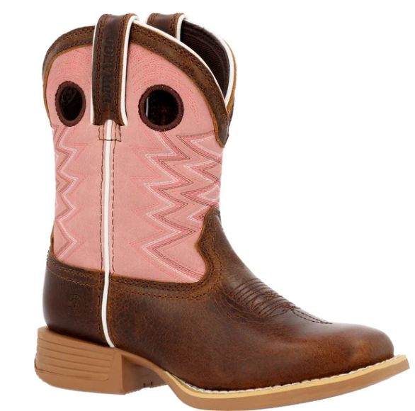 DURANGO LIL&#39; REBEL PRO 8&quot; WESTERN BOOT DBT0238C, Color: Dark Chestnut/Bubble Gum, Size: 3